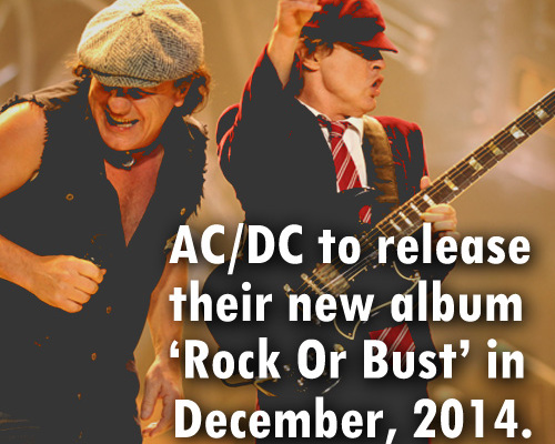 AC DC to release their new album Rock Or Bust in December 2014